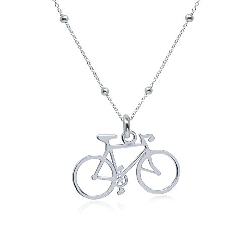 WANDA PLATA Kette Fahrrad für Damen, Junges Mädchen, 925 Silver, Bike Kette Anhänger Schmuck von WANDA PLATA