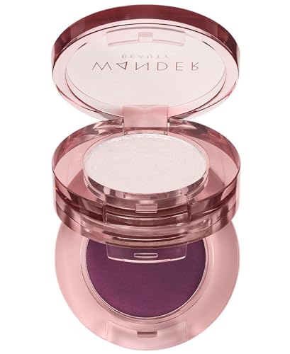 Wander Beauty Double Date Eye Shadow Duo - Zwinker/Bae (Holographic Purple Pearl + Plum Amethyst) - Lidschattenpalette mit hohem Pigment in Creme - Lidschatten Satin Shimmer - Make-up von O von Wander Beauty