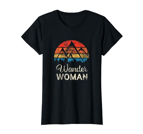 WANDER WOMAN Trekking Berge Retro T-Shirt WANDER WOMAN Trekking Berge Retro T-Shirt von Wander Woman Frauen Wandern