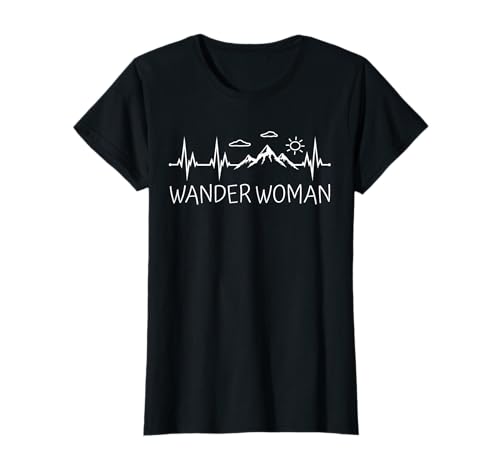 Heartbeat Wandern Wanderwoman Berge Herzschlag Wander Woman T-Shirt Heartbeat Wandern Wanderwoman Berge Herzschlag Wander Woman T-Shirt von Wander Woman Herzschlag EKG Herz Wanderin Geschenk