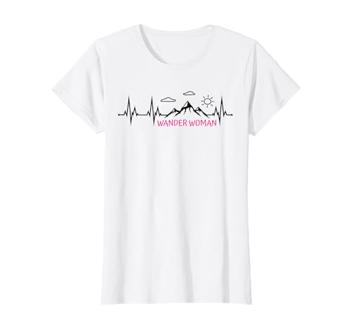 Heartbeat Wandern Wanderwoman Berge Herzschlag Wander Woman T-Shirt Heartbeat Wandern Wanderwoman Berge Herzschlag Wander Woman T-Shirt von Wander Woman Herzschlag EKG Herz Wanderin Geschenk