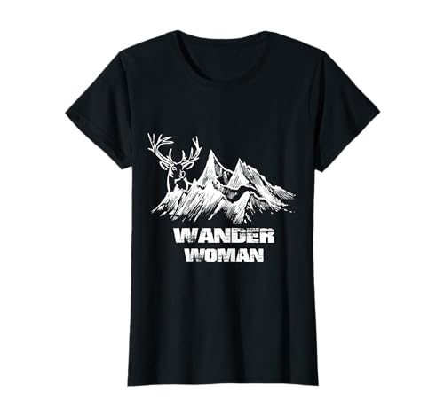 Wanderwoman Shirt mit Hirsch & Berg Wandern Frauen Damen T-Shirt Wanderwoman Shirt mit Hirsch & Berg Wandern Frauen Damen T-Shirt von Wander Woman Shop IBK