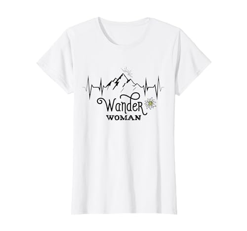 Wander Woman Berge Wandern Bergsteigen Ekg Herzschlag Frauen T-Shirt Wander Woman Berge Wandern Bergsteigen Ekg Herzschlag Frauen T-Shirt von Wander Woman & Gipfelstürmerin