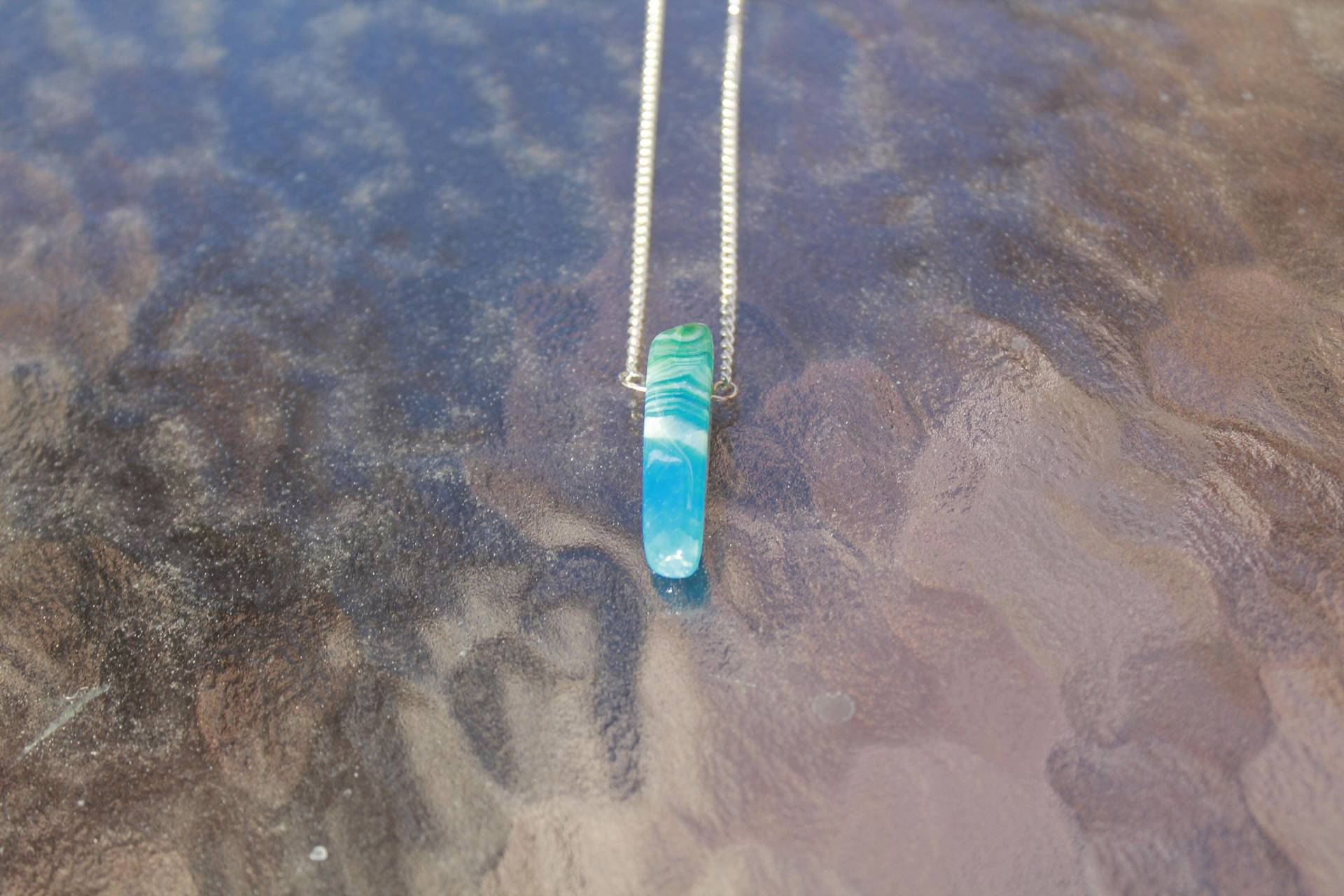 Blauer Achat Anhänger Halskette, Lariat Edelstein Einfache Etwas Blaues, Boho Tropfen Blauer Achat Anhänger Halskette, Lariat Edelstein Einfache Etwas Blaues, Boho Tropfen von WanderOutdoors
