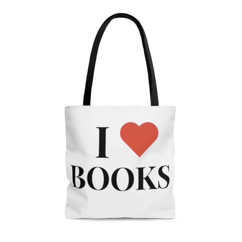 Buchliebhaber-Einkaufstasche | Ich Liebe Bücher Büchertasche Begeisterter Leser Buchladen Bibliothek Autor Bibliothekar Lesen Büchersüchtiger von WanderShopGoods
