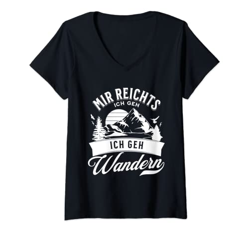 Damen Mir reichts ich geh Wandern Wandersprüche Wandershirt Wander T-Shirt mit V-Ausschnitt Damen Mir reichts ich geh Wandern Wandersprüche Wandershirt Wander T-Shirt mit V-Ausschnitt von Wanderbekleidung Wanderung