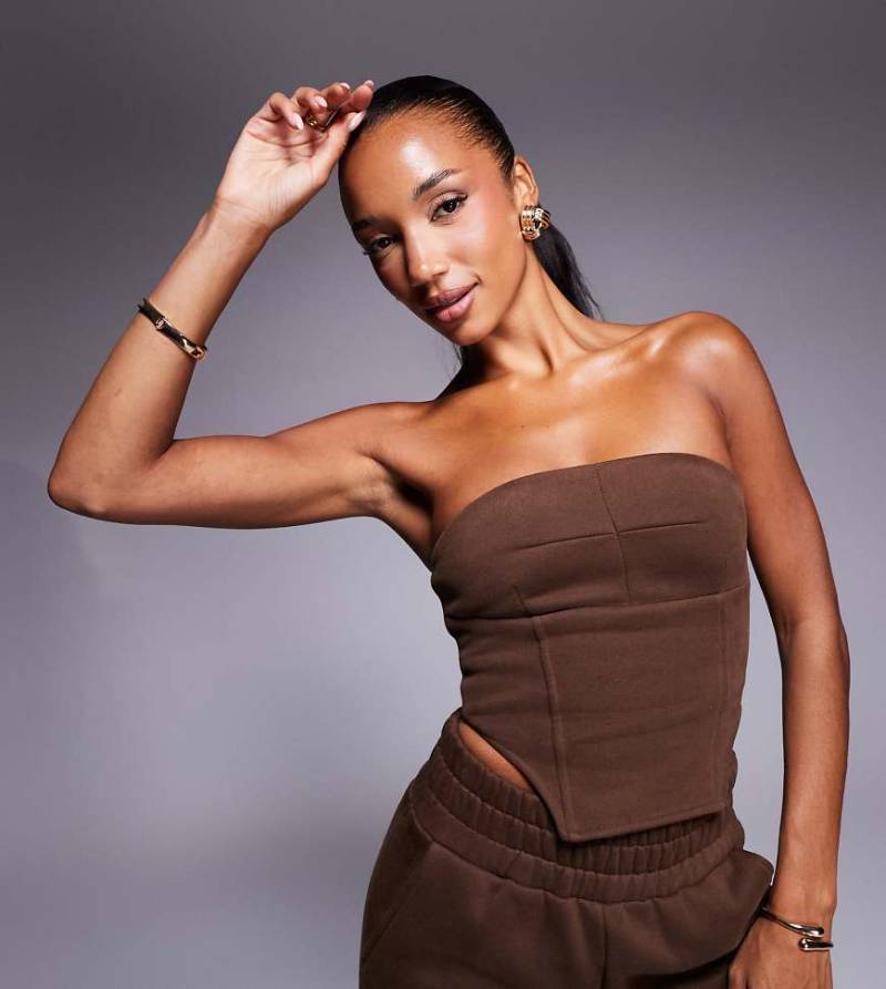 Wanderdoll - Everyday - Korsett-Oberteil in Schokobraun mit Fleece-Innenseite, Kombiteil von Wanderdoll