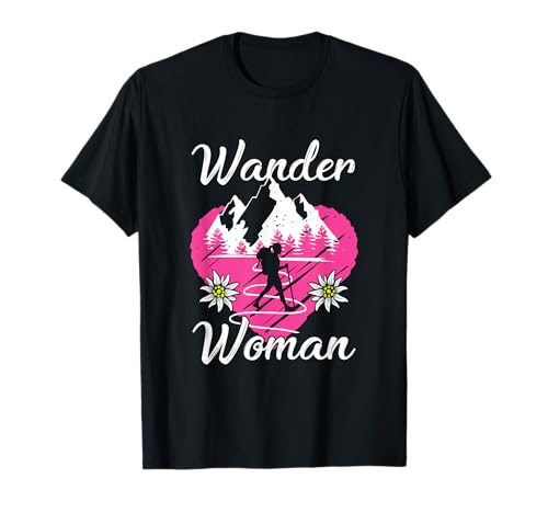 Wander Woman Berge Herz Wanderer Reisender Erforschender T-Shirt Wander Woman Berge Herz Wanderer Reisender Erforschender T-Shirt von Wanderfrau Reisender Entdecker Geschenke