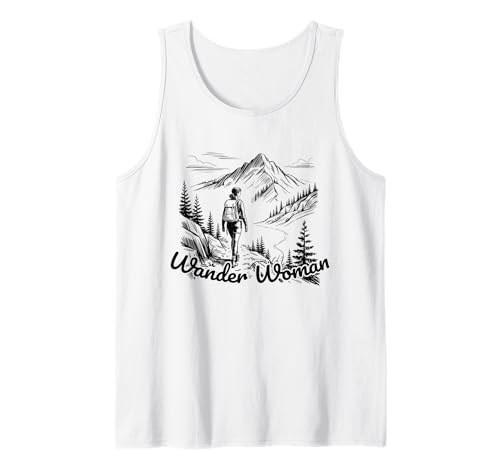 Wander Woman Wandern Bergsteigen Alpen Rucksack Tour Tank Top von Wanderin Bergsteigerin Nordic Walking Berge Pfad
