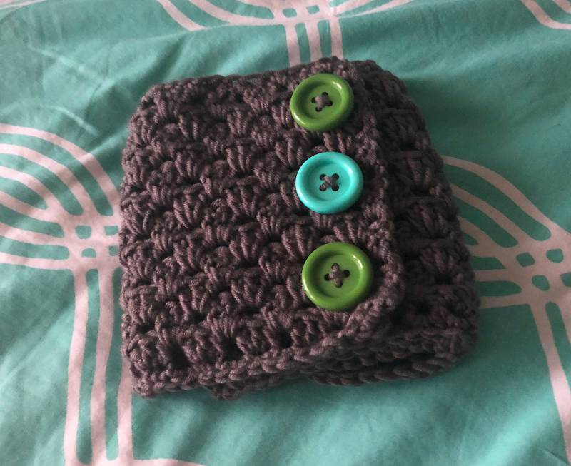 Grau Merino Wollknopf Rindsleder Grau Merino Wollknopf Rindsleder von WanderingLychees