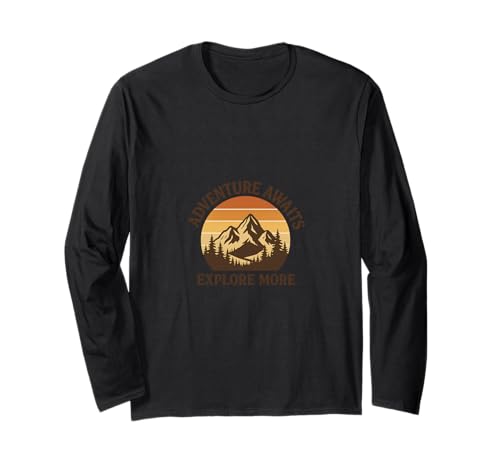 Wanderlust Hiking Explore More Outdoor Damen Herren Langarmshirt Wanderlust Hiking Explore More Outdoor Damen Herren Langarmshirt von Wanderlust Hiking Explore More, d.b.A.i.