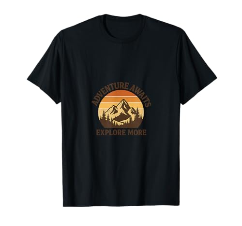 Wanderlust Hiking Explore More Outdoor Damen Herren T-Shirt Wanderlust Hiking Explore More Outdoor Damen Herren T-Shirt von Wanderlust Hiking Explore More, d.b.A.i.