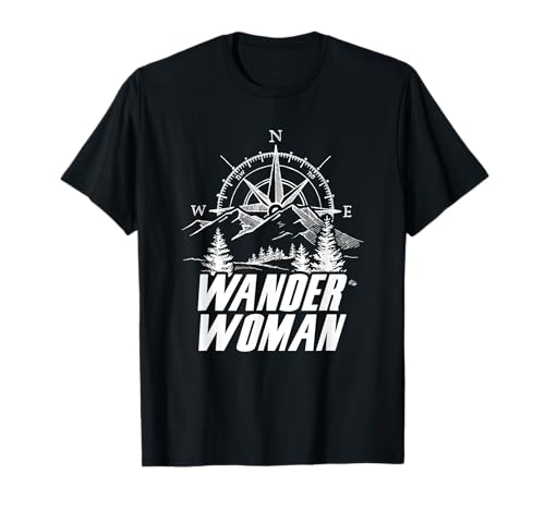 Wanderwoman Damen Wandern Wanderin Berge Natur T-Shirt Wanderwoman Damen Wandern Wanderin Berge Natur T-Shirt von Wanderlust Rucksacktourismus Campen Outdoor Wald