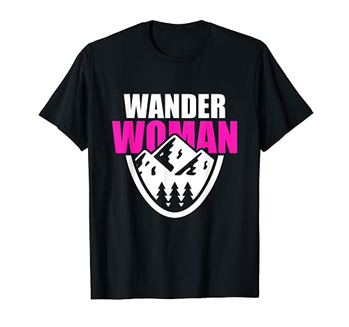 Wanderwoman Damen Wandern Wanderin Berge Natur T-Shirt Wanderwoman Damen Wandern Wanderin Berge Natur T-Shirt von Wanderlust Rucksacktourismus Campen Outdoor Wald