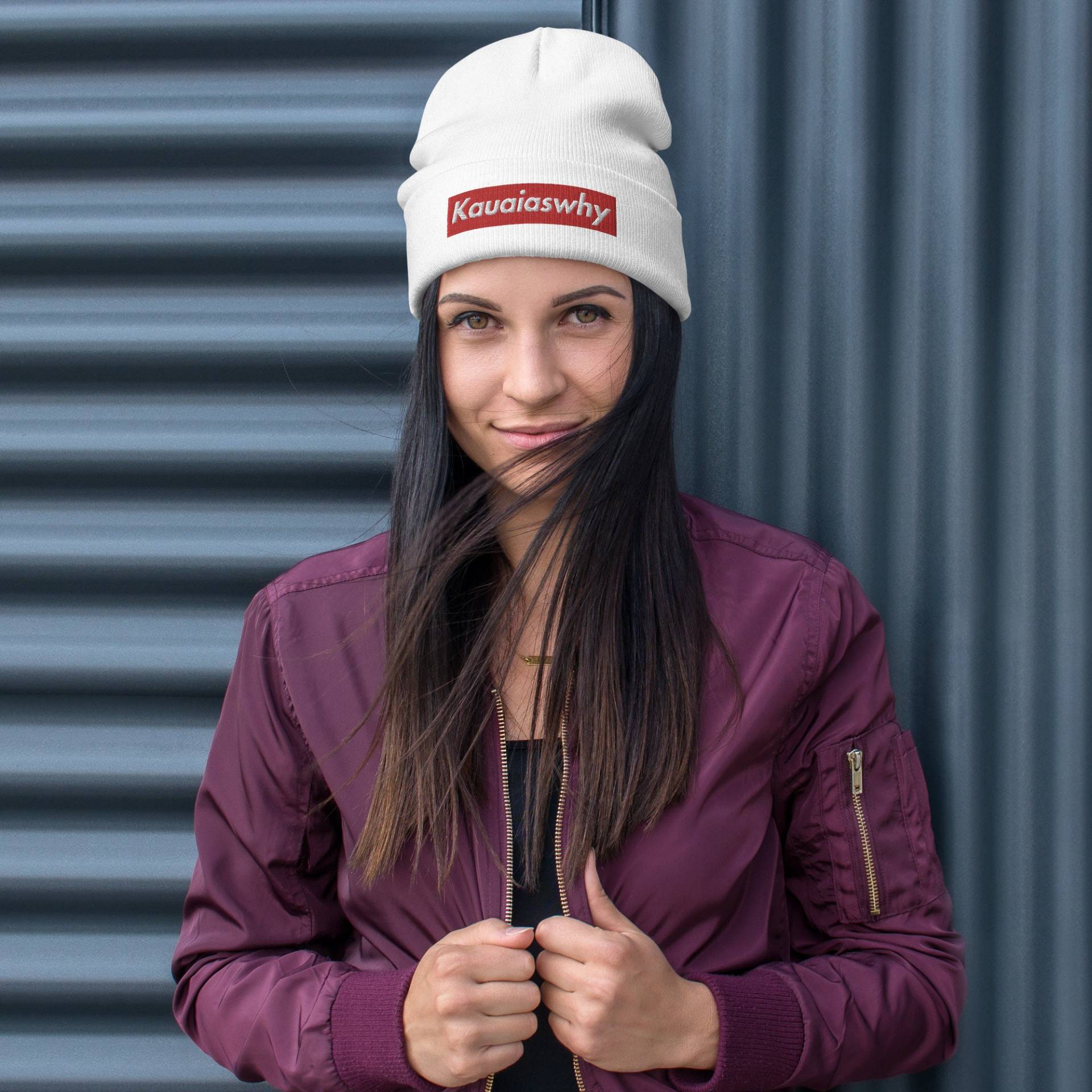 Kauaiaswhy Beanie Bestickt von WanderlustKauai