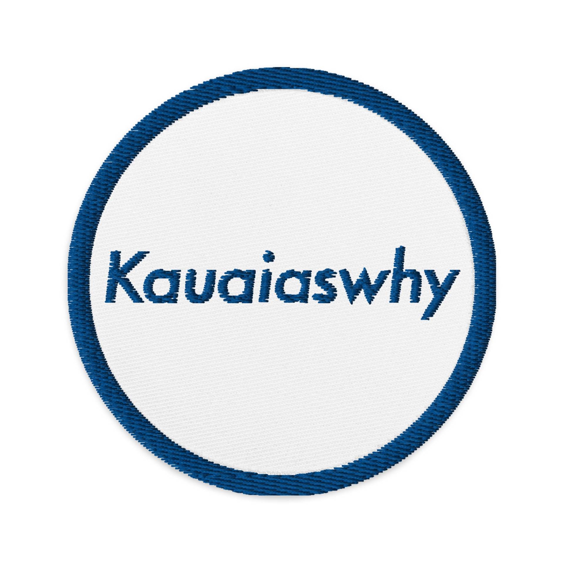 Kauaiaswhy Bestickter Aufnäher | Blau Kauaiaswhy Bestickter Aufnäher | Blau von WanderlustKauai