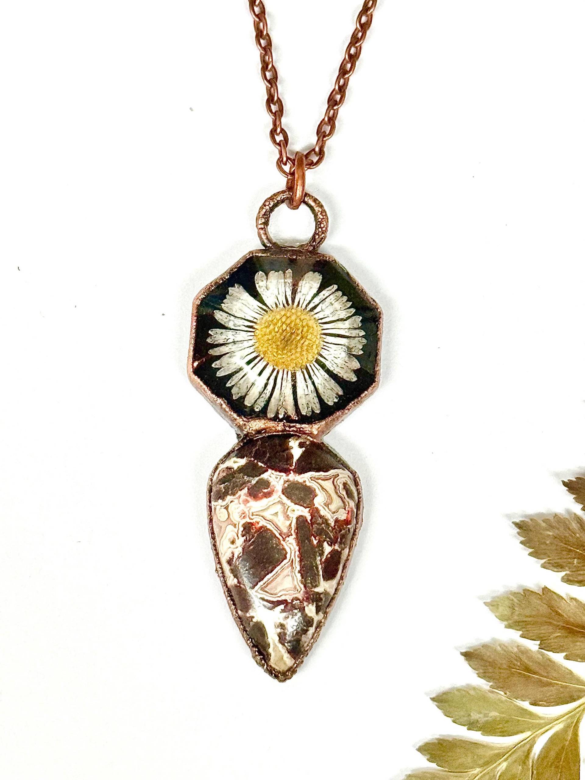 Spitze Achat Halskette | Blumen Und Edelstein Electroform Rose Gold Kupfer Boho Rohstein Spitze Achat Halskette | Blumen Und Edelstein Electroform Rose Gold Kupfer Boho Rohstein von WanderlustWaresShop
