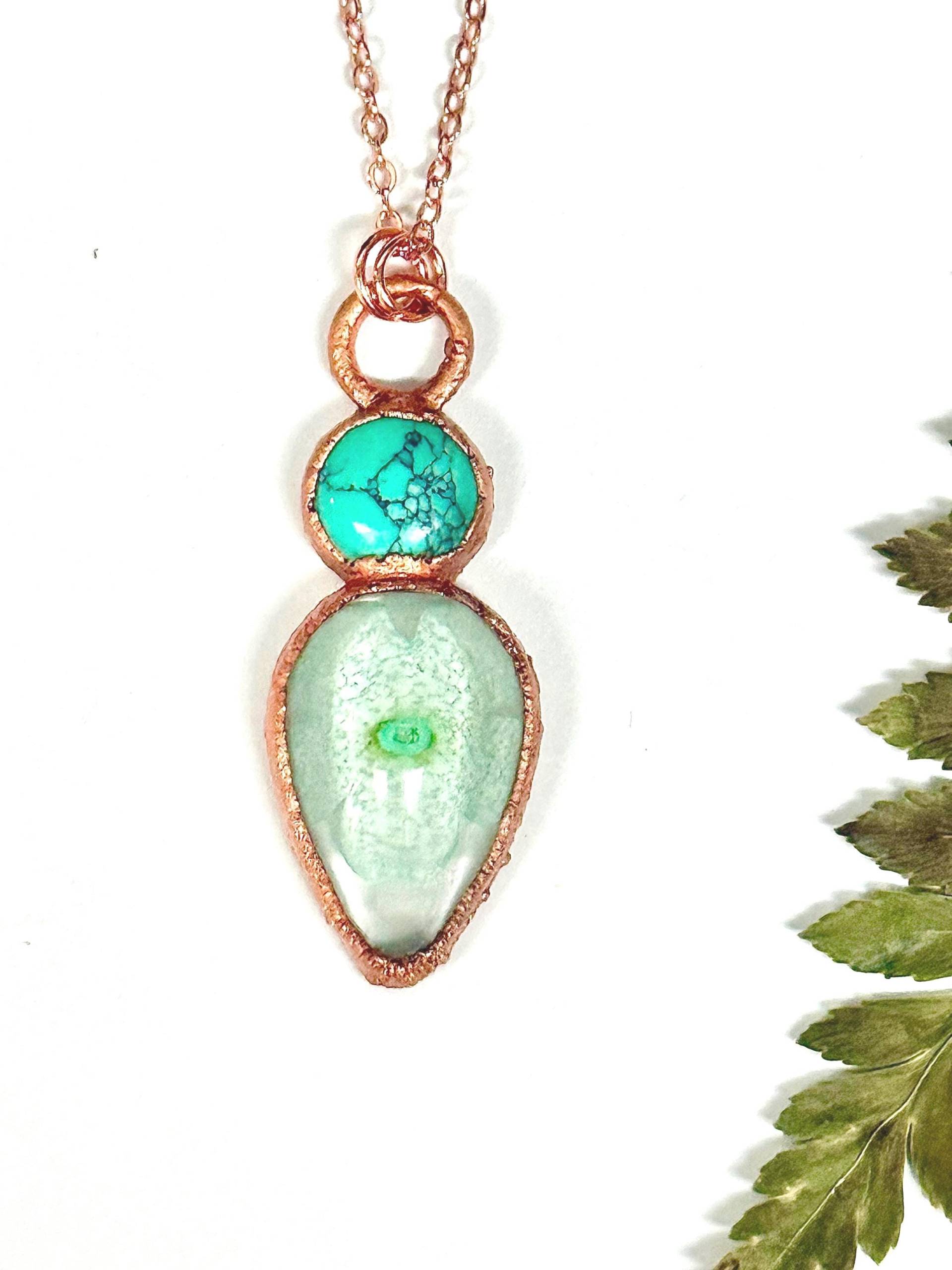 Türkis Blumen Kupfer Halskette | Blauer Edelstein Erdige Boho Dezember Geburtsstein Türkis Blumen Kupfer Halskette | Blauer Edelstein Erdige Boho Dezember Geburtsstein von WanderlustWaresShop