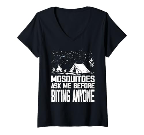 Damen Wandern Camping Wandern Wilder Wald Abenteuer Kinder Frauen T-Shirt mit V-Ausschnitt Damen Wandern Camping Wandern Wilder Wald Abenteuer Kinder Frauen T-Shirt mit V-Ausschnitt von Wandern Camping Wandernde Wilde Natur Entdecker