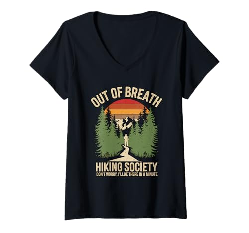 Damen Wandern Tshirt Klettern Climbing Bouldern Berge Alpen T-Shirt mit V-Ausschnitt Damen Wandern Tshirt Klettern Climbing Bouldern Berge Alpen T-Shirt mit V-Ausschnitt von Wandern Climbing Bouldern Geschenk Berge Alpen