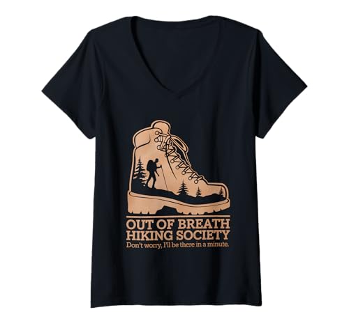 Damen Wandern Tshirt Klettern Climbing Bouldern Berge Alpen T-Shirt mit V-Ausschnitt Damen Wandern Tshirt Klettern Climbing Bouldern Berge Alpen T-Shirt mit V-Ausschnitt von Wandern Climbing Bouldern Geschenk Berge Alpen