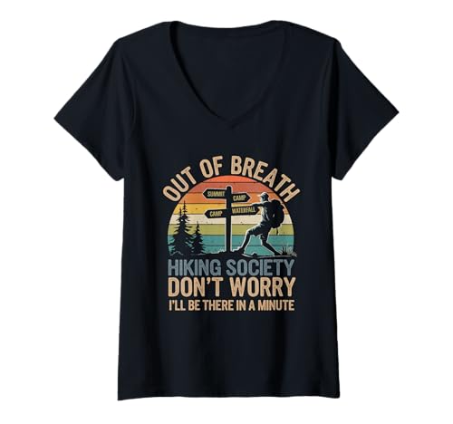 Damen Wandern Tshirt Klettern Climbing Bouldern Berge Alpen T-Shirt mit V-Ausschnitt Damen Wandern Tshirt Klettern Climbing Bouldern Berge Alpen T-Shirt mit V-Ausschnitt von Wandern Climbing Bouldern Geschenk Berge Alpen