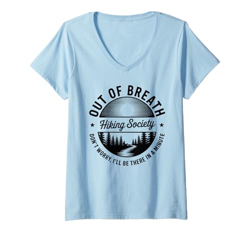 Damen Wandern Tshirt Klettern Climbing Bouldern Berge Alpen T-Shirt mit V-Ausschnitt Damen Wandern Tshirt Klettern Climbing Bouldern Berge Alpen T-Shirt mit V-Ausschnitt von Wandern Climbing Bouldern Geschenk Berge Alpen