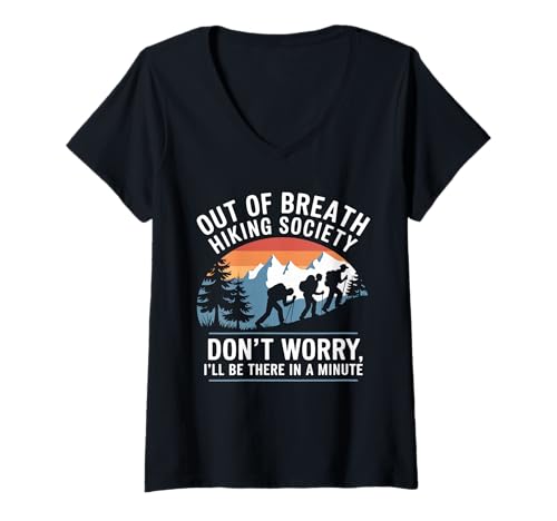 Damen Wandern Tshirt Klettern Climbing Bouldern Berge Alpen T-Shirt mit V-Ausschnitt Damen Wandern Tshirt Klettern Climbing Bouldern Berge Alpen T-Shirt mit V-Ausschnitt von Wandern Climbing Bouldern Geschenk Berge Alpen