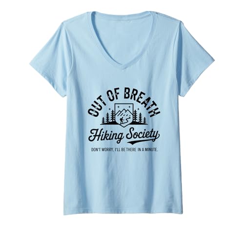 Damen Wandern Tshirt Klettern Climbing Bouldern Berge Alpen T-Shirt mit V-Ausschnitt Damen Wandern Tshirt Klettern Climbing Bouldern Berge Alpen T-Shirt mit V-Ausschnitt von Wandern Climbing Bouldern Geschenk Berge Alpen