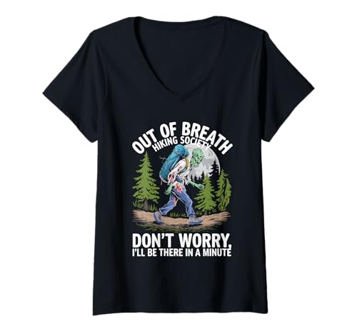 Damen Wandern Tshirt Klettern Climbing Bouldern Berge Alpen T-Shirt mit V-Ausschnitt Damen Wandern Tshirt Klettern Climbing Bouldern Berge Alpen T-Shirt mit V-Ausschnitt von Wandern Climbing Bouldern Geschenk Berge Alpen