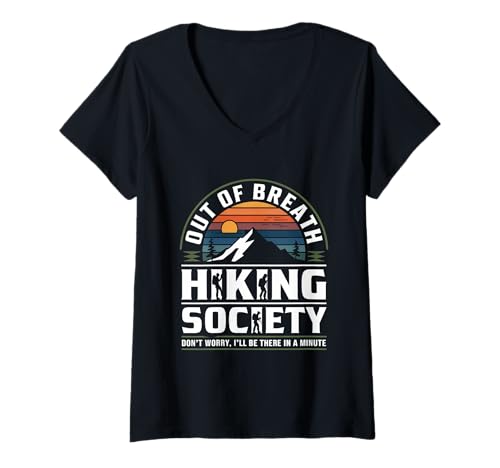 Damen Wandern Tshirt Klettern Climbing Bouldern Berge Alpen T-Shirt mit V-Ausschnitt Damen Wandern Tshirt Klettern Climbing Bouldern Berge Alpen T-Shirt mit V-Ausschnitt von Wandern Climbing Bouldern Geschenk Berge Alpen