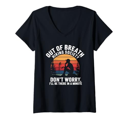 Damen Wandern Tshirt Klettern Climbing Bouldern Berge Alpen T-Shirt mit V-Ausschnitt Damen Wandern Tshirt Klettern Climbing Bouldern Berge Alpen T-Shirt mit V-Ausschnitt von Wandern Climbing Bouldern Geschenk Berge Alpen