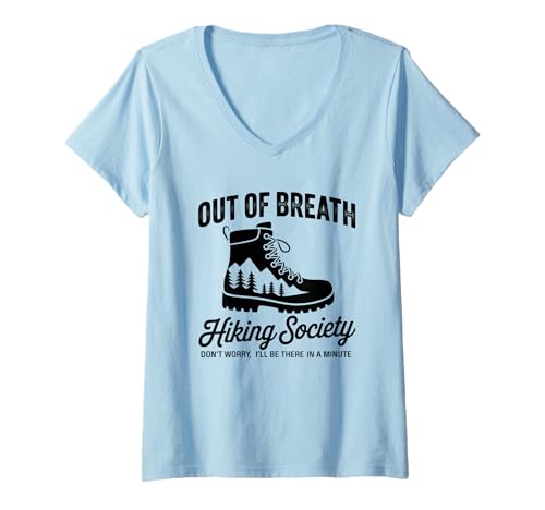 Damen Wandern Tshirt Klettern Climbing Bouldern Berge Alpen T-Shirt mit V-Ausschnitt Damen Wandern Tshirt Klettern Climbing Bouldern Berge Alpen T-Shirt mit V-Ausschnitt von Wandern Climbing Bouldern Geschenk Berge Alpen