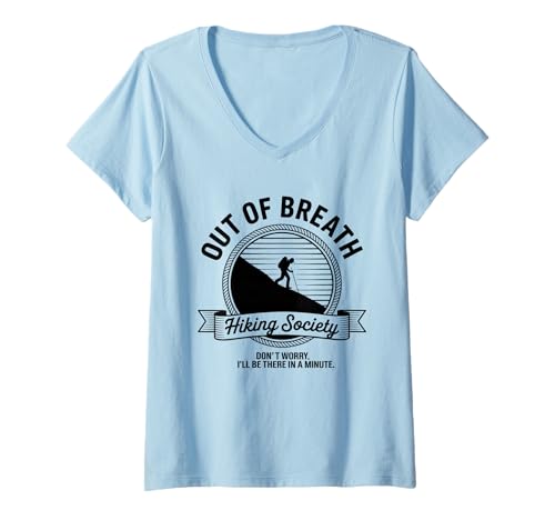 Damen Wandern Tshirt Klettern Climbing Bouldern Berge Alpen T-Shirt mit V-Ausschnitt Damen Wandern Tshirt Klettern Climbing Bouldern Berge Alpen T-Shirt mit V-Ausschnitt von Wandern Climbing Bouldern Geschenk Berge Alpen