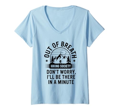 Damen Wandern Tshirt Klettern Climbing Bouldern Berge Alpen T-Shirt mit V-Ausschnitt Damen Wandern Tshirt Klettern Climbing Bouldern Berge Alpen T-Shirt mit V-Ausschnitt von Wandern Climbing Bouldern Geschenk Berge Alpen
