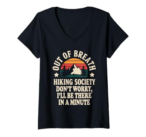 Damen Wandern Tshirt Klettern Climbing Bouldern Berge Alpen T-Shirt mit V-Ausschnitt Damen Wandern Tshirt Klettern Climbing Bouldern Berge Alpen T-Shirt mit V-Ausschnitt von Wandern Climbing Bouldern Geschenk Berge Alpen