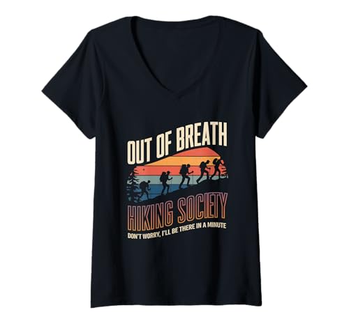 Damen Wandern Tshirt Klettern Climbing Bouldern Berge Alpen T-Shirt mit V-Ausschnitt Damen Wandern Tshirt Klettern Climbing Bouldern Berge Alpen T-Shirt mit V-Ausschnitt von Wandern Climbing Bouldern Geschenk Berge Alpen