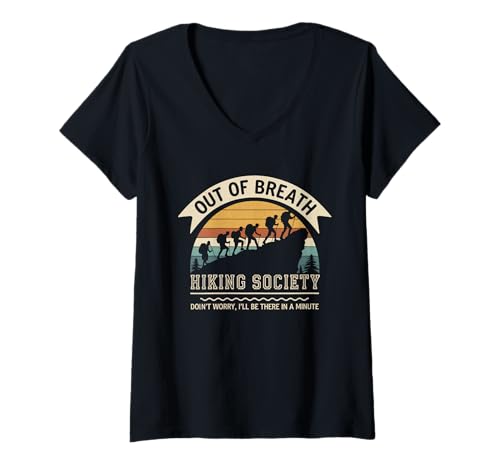 Damen Wandern Tshirt Klettern Climbing Bouldern Berge Alpen T-Shirt mit V-Ausschnitt Damen Wandern Tshirt Klettern Climbing Bouldern Berge Alpen T-Shirt mit V-Ausschnitt von Wandern Climbing Bouldern Geschenk Berge Alpen