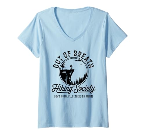 Damen Wandern Tshirt Klettern Climbing Bouldern Berge Alpen T-Shirt mit V-Ausschnitt Damen Wandern Tshirt Klettern Climbing Bouldern Berge Alpen T-Shirt mit V-Ausschnitt von Wandern Climbing Bouldern Geschenk Berge Alpen