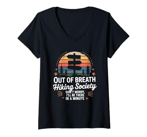 Damen Wandern Tshirt Klettern Climbing Bouldern Berge Alpen T-Shirt mit V-Ausschnitt Damen Wandern Tshirt Klettern Climbing Bouldern Berge Alpen T-Shirt mit V-Ausschnitt von Wandern Climbing Bouldern Geschenk Berge Alpen