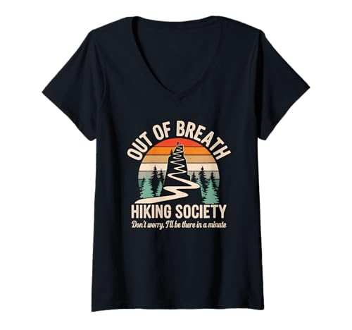 Damen Wandern Tshirt Klettern Climbing Bouldern Berge Alpen T-Shirt mit V-Ausschnitt Damen Wandern Tshirt Klettern Climbing Bouldern Berge Alpen T-Shirt mit V-Ausschnitt von Wandern Climbing Bouldern Geschenk Berge Alpen