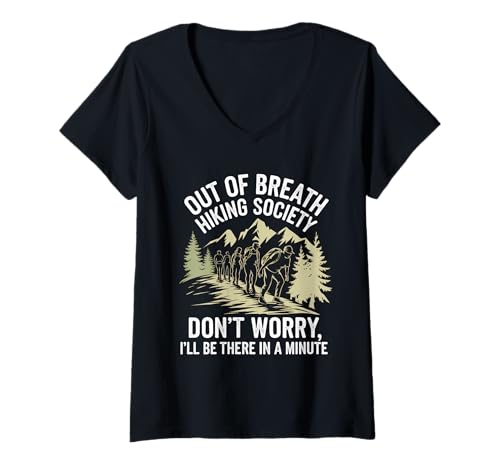 Damen Wandern Tshirt Klettern Climbing Bouldern Berge Alpen T-Shirt mit V-Ausschnitt Damen Wandern Tshirt Klettern Climbing Bouldern Berge Alpen T-Shirt mit V-Ausschnitt von Wandern Climbing Bouldern Geschenk Berge Alpen