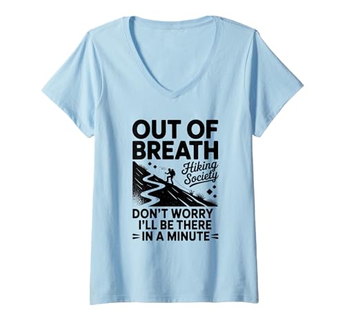 Damen Wandern Tshirt Klettern Climbing Bouldern Berge Alpen T-Shirt mit V-Ausschnitt Damen Wandern Tshirt Klettern Climbing Bouldern Berge Alpen T-Shirt mit V-Ausschnitt von Wandern Climbing Bouldern Geschenk Berge Alpen