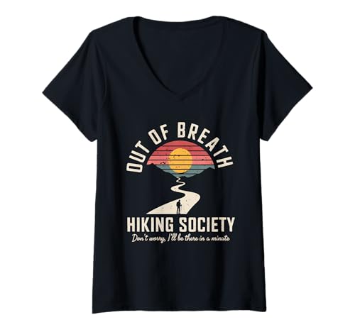 Damen Wandern Tshirt Klettern Climbing Bouldern Berge Alpen T-Shirt mit V-Ausschnitt Damen Wandern Tshirt Klettern Climbing Bouldern Berge Alpen T-Shirt mit V-Ausschnitt von Wandern Climbing Bouldern Geschenk Berge Alpen