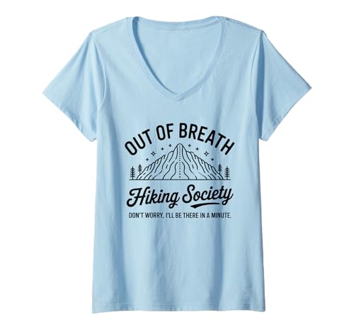 Damen Wandern Tshirt Klettern Climbing Bouldern Berge Alpen T-Shirt mit V-Ausschnitt Damen Wandern Tshirt Klettern Climbing Bouldern Berge Alpen T-Shirt mit V-Ausschnitt von Wandern Climbing Bouldern Geschenk Berge Alpen