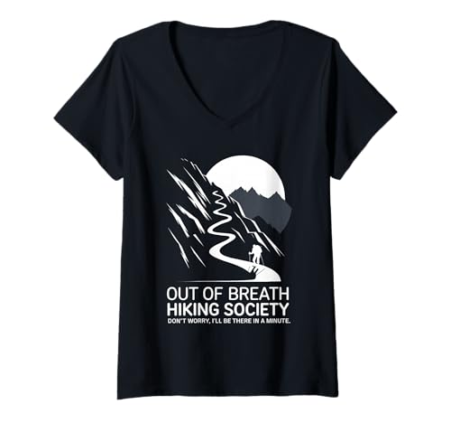 Damen Wandern Tshirt Klettern Climbing Bouldern Berge Alpen T-Shirt mit V-Ausschnitt Damen Wandern Tshirt Klettern Climbing Bouldern Berge Alpen T-Shirt mit V-Ausschnitt von Wandern Climbing Bouldern Geschenk Berge Alpen