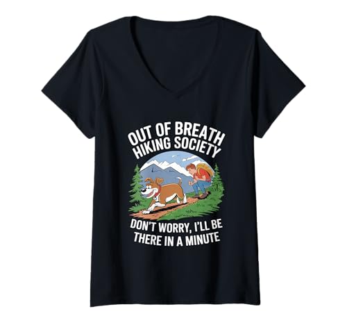 Damen Wandern Tshirt Klettern Climbing Bouldern Berge Alpen T-Shirt mit V-Ausschnitt Damen Wandern Tshirt Klettern Climbing Bouldern Berge Alpen T-Shirt mit V-Ausschnitt von Wandern Climbing Bouldern Geschenk Berge Alpen