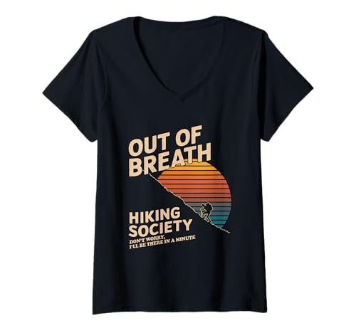 Damen Wandern Tshirt Klettern Climbing Bouldern Berge Alpen T-Shirt mit V-Ausschnitt Damen Wandern Tshirt Klettern Climbing Bouldern Berge Alpen T-Shirt mit V-Ausschnitt von Wandern Climbing Bouldern Geschenk Berge Alpen