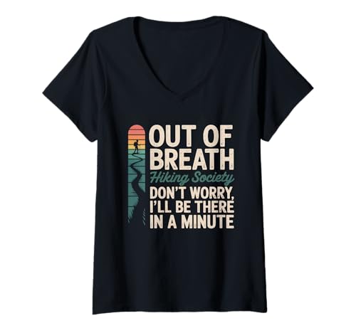 Damen Wandern Tshirt Klettern Climbing Bouldern Berge Alpen T-Shirt mit V-Ausschnitt Damen Wandern Tshirt Klettern Climbing Bouldern Berge Alpen T-Shirt mit V-Ausschnitt von Wandern Climbing Bouldern Geschenk Berge Alpen