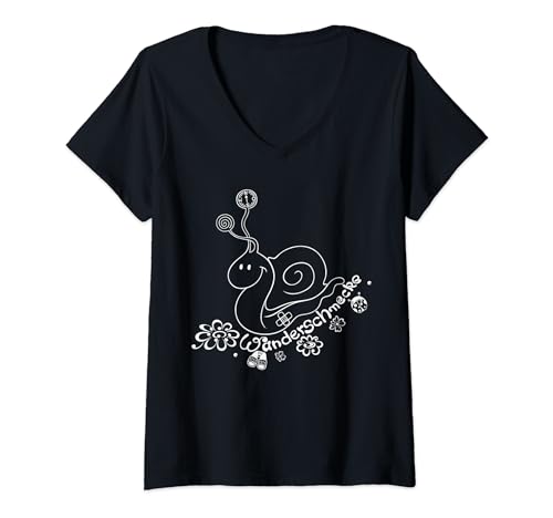 Damen Lustiges Wandern Outfit Super Power Wanderschnecke on Tour T-Shirt mit V-Ausschnitt Damen Lustiges Wandern Outfit Super Power Wanderschnecke on Tour T-Shirt mit V-Ausschnitt von Wandern Outdoor by Christine Krahl